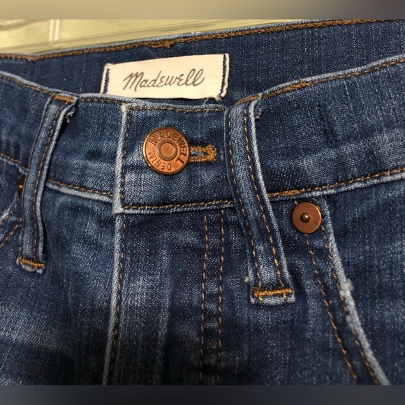 A Madewell Indigo Cali Demi Boot Denim Jeans - Picture 3 of 10